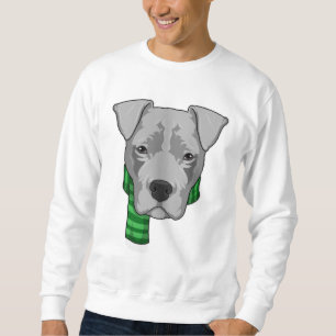Hund med Scarf Lång Ärmad Tröja