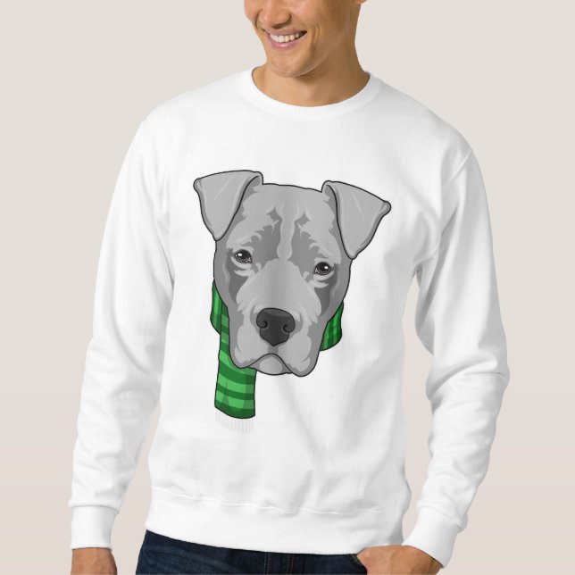 Hund med Scarf Lång Ärmad Tröja (Framsida)