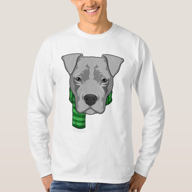 Hund med Scarf T Shirt (Framsida)