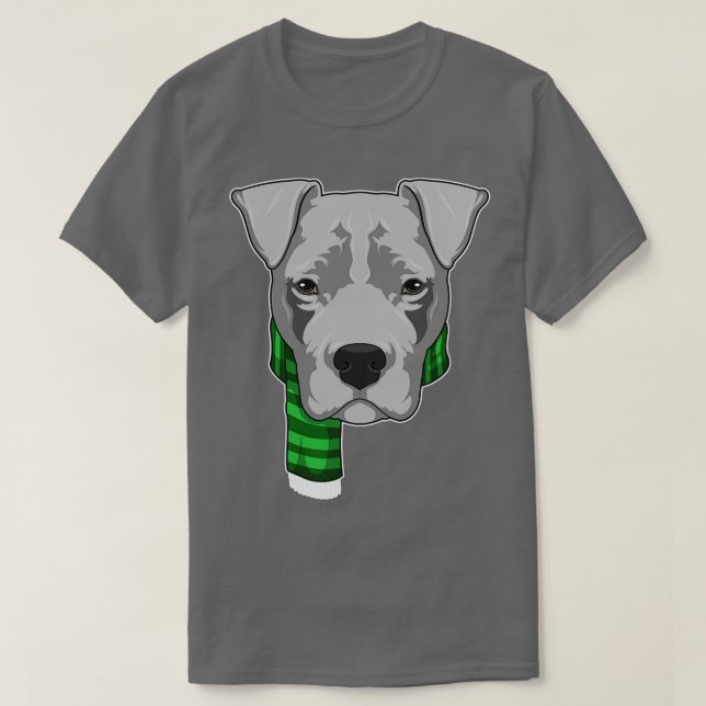 Hund med Scarf T Shirt (Design framsida)