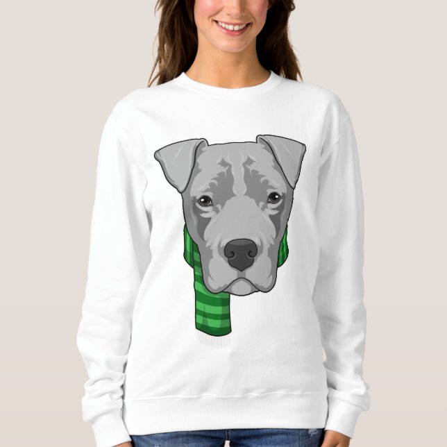 Hund med Scarf T Shirt (Framsida)