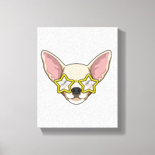 Hund med solglasögon canvastryck