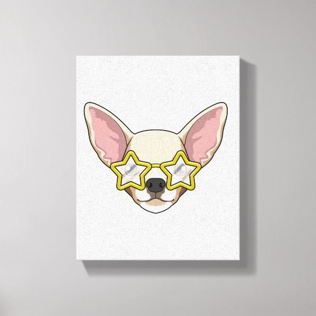 Hund med solglasögon canvastryck (Framsida)