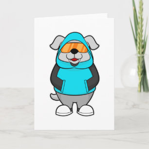Hund med solglasögon kort