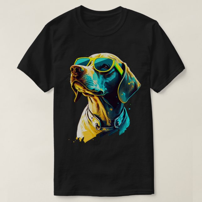 Hund med solglasögon t shirt (Design framsida)