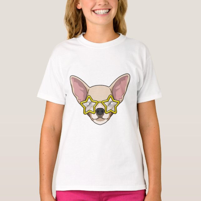 Hund med solglasögon t shirt (Framsida)