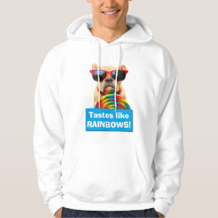 Hund med stor logotyp hoodie