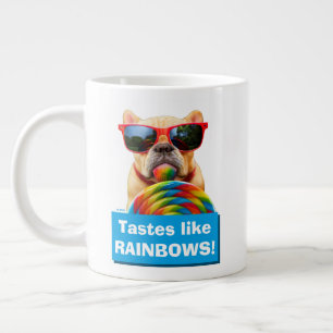 Hund med stor logotyp jumbo mugg