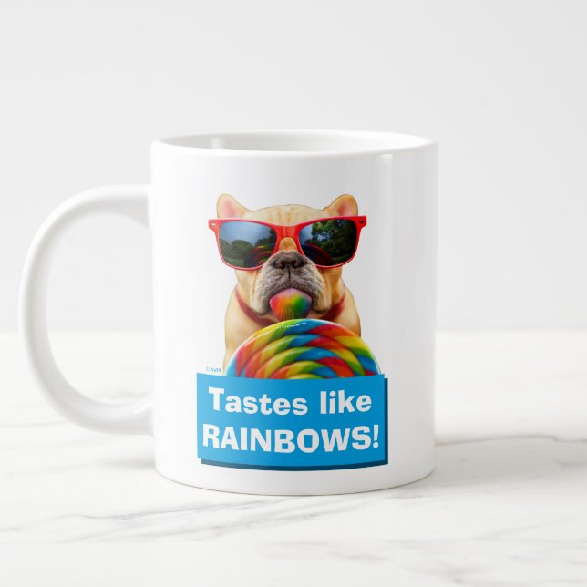 Hund med stor logotyp jumbo mugg (Vänster)
