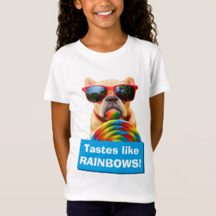 Hund med stor logotyp t shirt