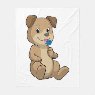 Hund med Sweets Lollipop Fleecefilt