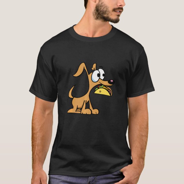 Hund med Taco T Shirt (Framsida)