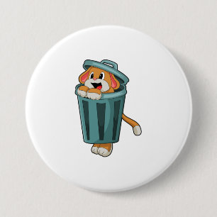 Hund med Trashcan Knapp