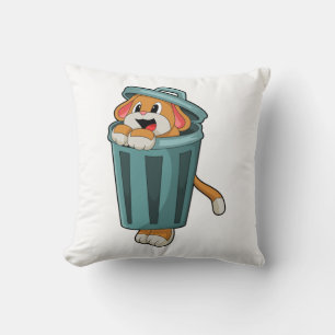 Hund med Trashcan Kudde