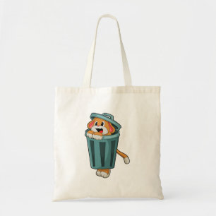 Hund med Trashcan Tygkasse