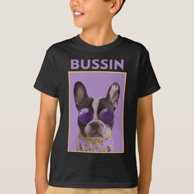 Hund med ungles Bulldog Bussin T Shirt (Framsida)