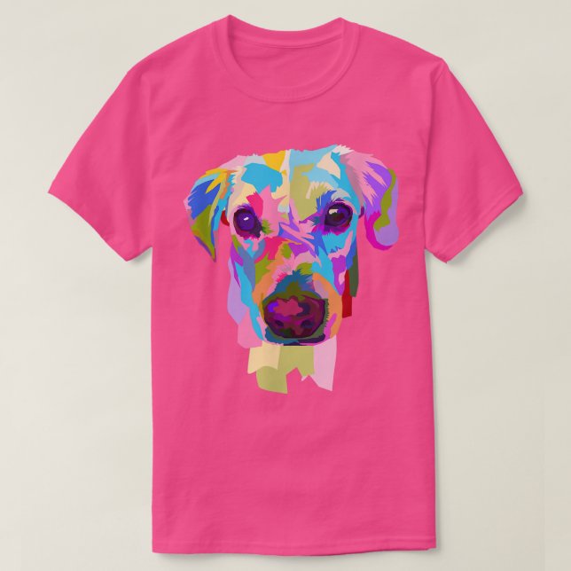 Hund med vattenfärg  t shirt (Design framsida)