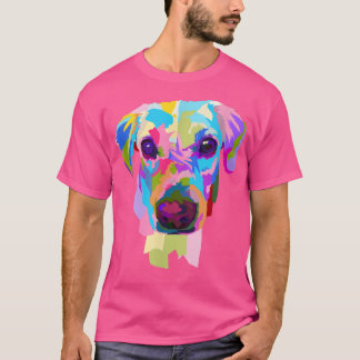Hund med vattenfärg t shirt