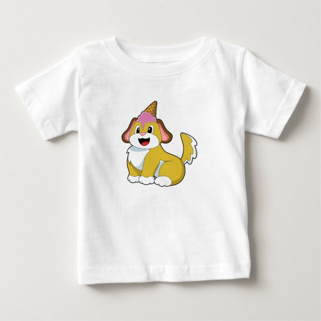 Hund med Waffle glass T Shirt (Framsida)