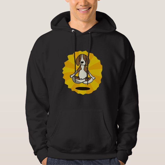 Hund Meditation Yoga Beagle Labrador Husky Sheperd Hoodie (Framsida)