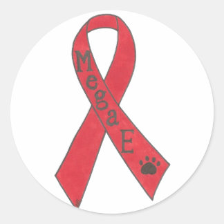 Hund Megaesophagus Support Ribbon Sticker Runt Klistermärke