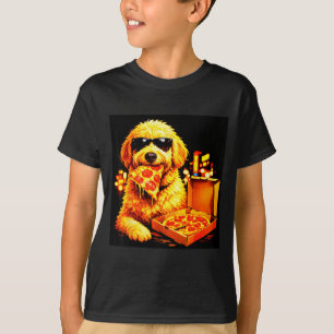 Hund meme goldendoodle meme med solglasögon äter t shirt