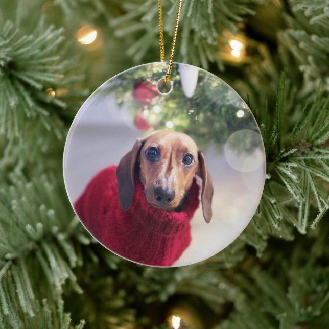 Hund Memorial Ceramic Ornament (Träd)