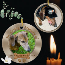 Hund Memorial för foto och Namn Personlig