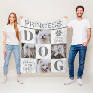 Hund Memorial Gift Pet-minne Fleecefilt