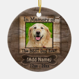 Hund Memorial Julgransprydnad Keramik