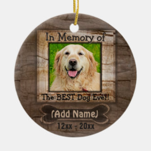 Hund Memorial Julgransprydnad Keramik