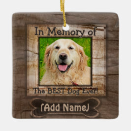 Hund Memorial Julgransprydnad Keramik