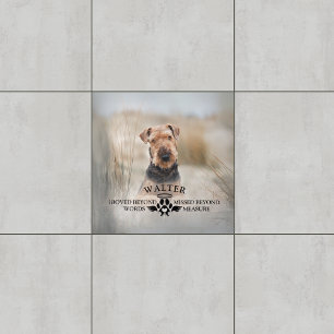 Hund Memorial - Loved förbi bortom Ord - Anpassnin Kakelplatta