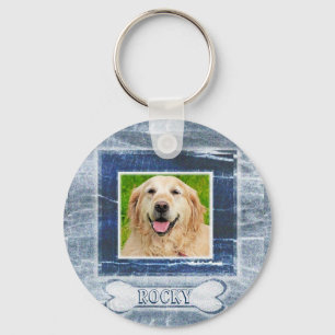 Hund Memorial med ben Nyckelring
