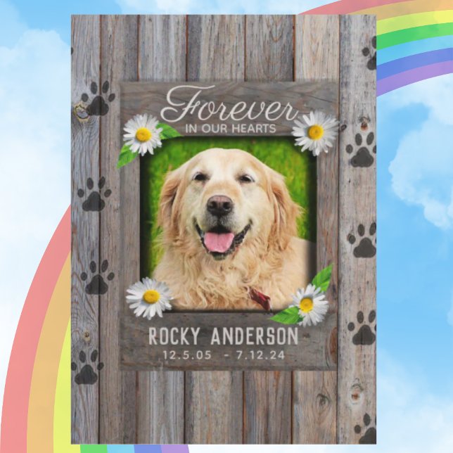 Hund Memorial med Rainbow Bridge-Dikt Card Kort (Skapare uppladdad)
