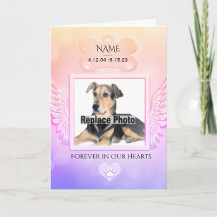 Hund Memorial med Rainbow Bridge-Dikt Card Kort