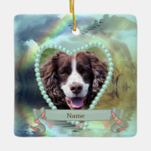 Hund Memorial - personlig Julgransprydnad Keramik