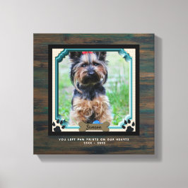 Hund Memorial PHOTO Canvas Paw Skriv ut på våra hj