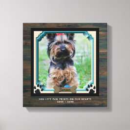 Hund Memorial PHOTO Canvas Paw Skriv ut på våra hj