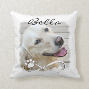 Hund Memorial Photo Tass Heart Infinity Keepsak Kudde