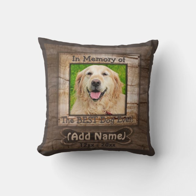 Hund Memorial Pillow Kudde (Framsida)