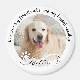 Hund Memorial Quote 2 Photo Pawprint Heart Infinit Magnet