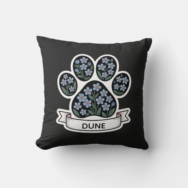 Hund Memorial Sympathy Keepsaké Pet Loss Kudde (Framsida)