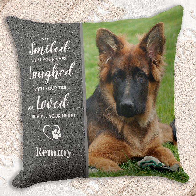 Hund Memorial Sympathy Keepsaké Pet Loss Photo Kudde (Skapare uppladdad)