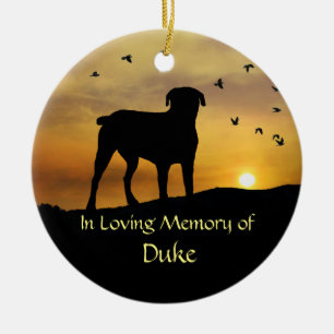 Hund Memorial Tribute Julgransprydnad Keramik