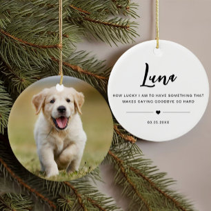 Hund Memory Honoring Pet Quote Customized Julgransprydnad Keramik