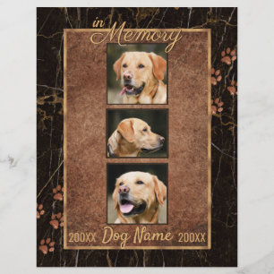 Hund Memory Marble Rustic Keepsak