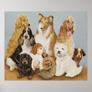 Hund middag poster