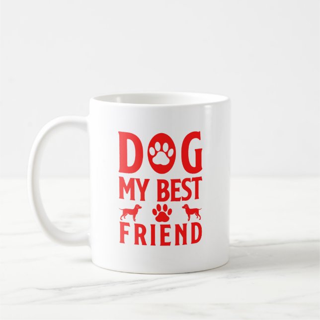 Hund Min bästa vän Kaffemugg (Vänster)