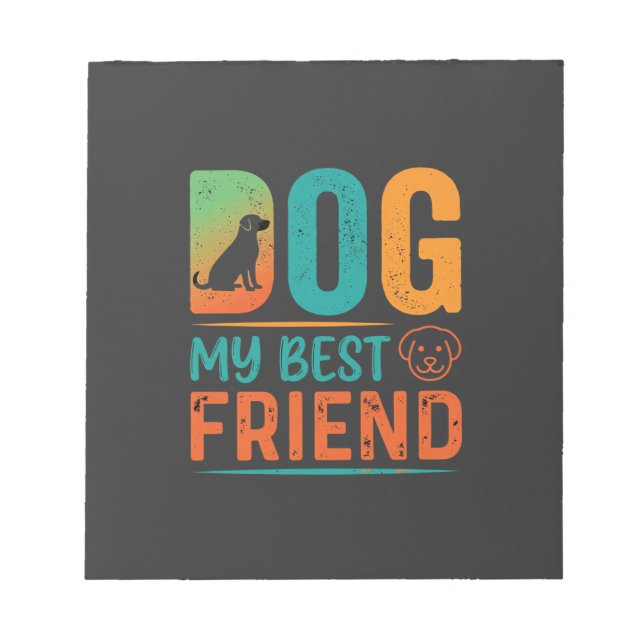 Hund Min Bästa Vän Retrodesign Anteckningsblock (Framsida)